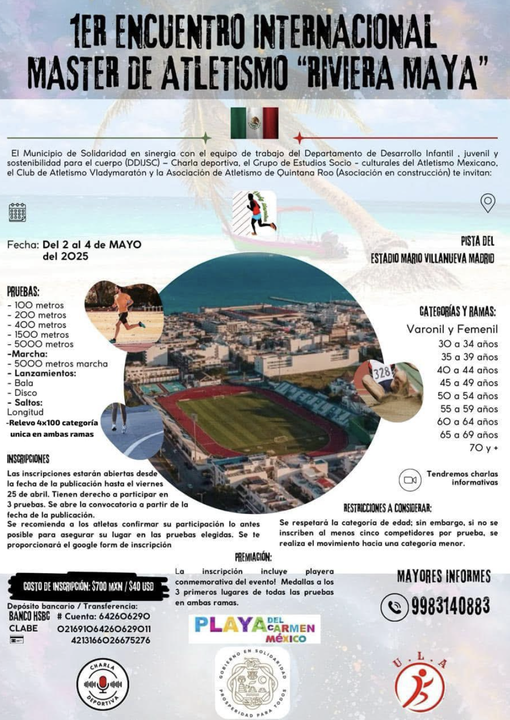 1ER ENCUENTRO INTERNACIONAL MASTER DE ATLETISMO (#EIMA2025)